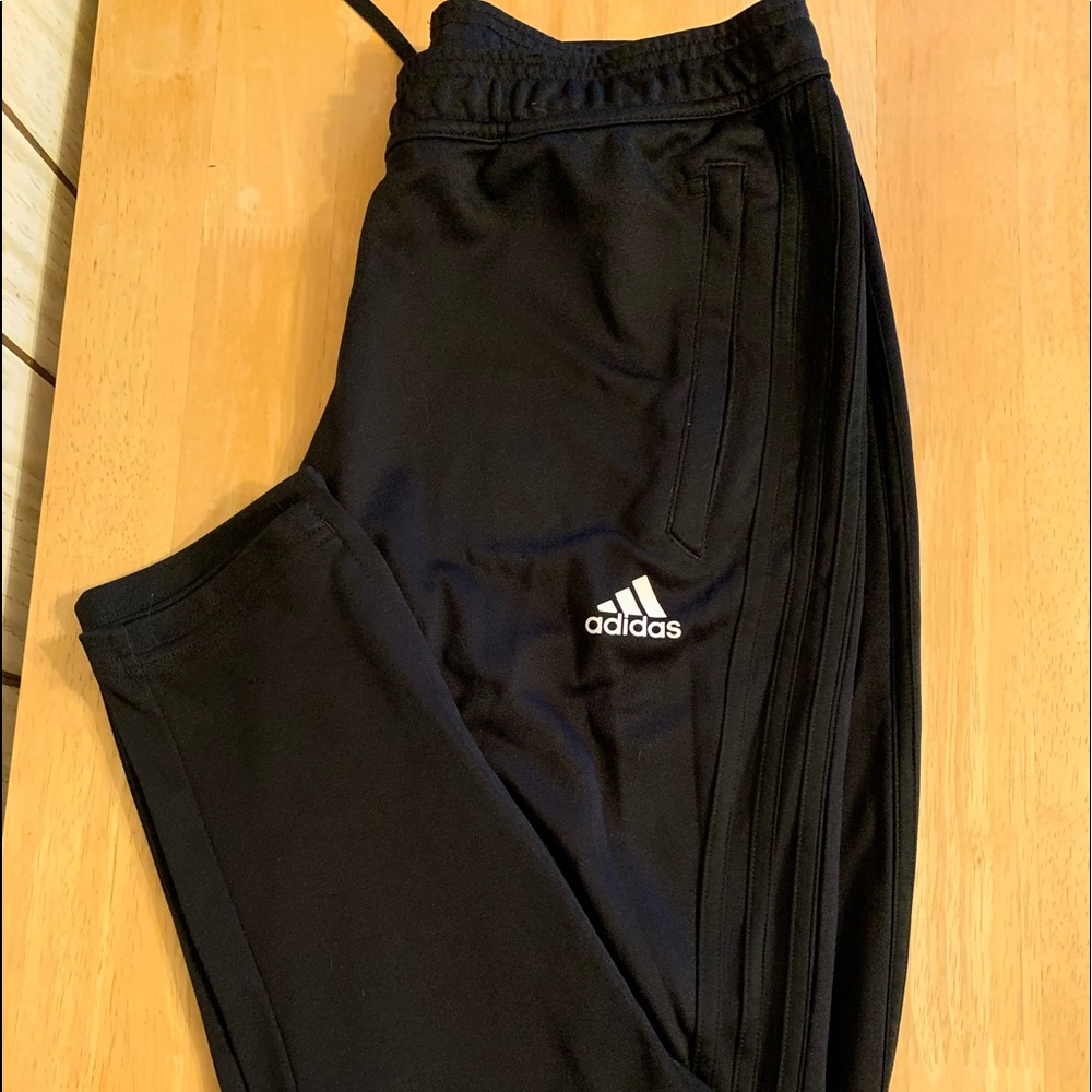 Black adidas track pants